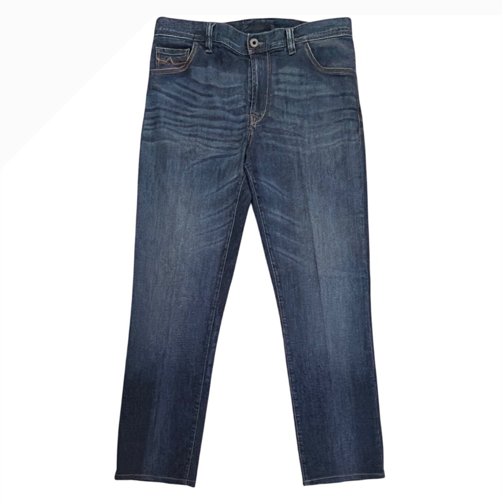 Alberto‎ Stone Modern Fit Mens Jeans Dark Wash Blue Stretch 35x31